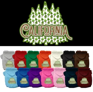 Pet Dog & Cat Screen Printed Hoodie for Small to Medium Pets (Sizes XS-XL), "California Woodland Trees"