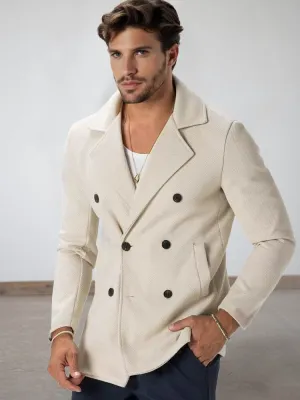 Premium Double-Breasted Lapel Coat