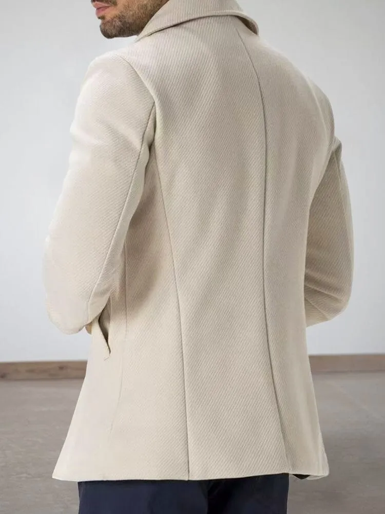 Premium Double-Breasted Lapel Coat