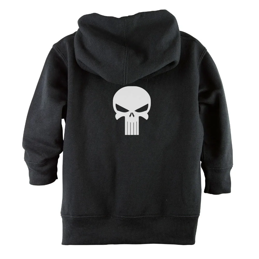 Punisher Skull Front Zipper Baby Hoodie