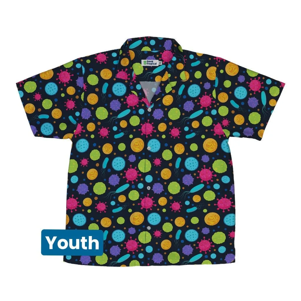 Science Microbiology Rainbow Navy Youth Hawaiian Shirt