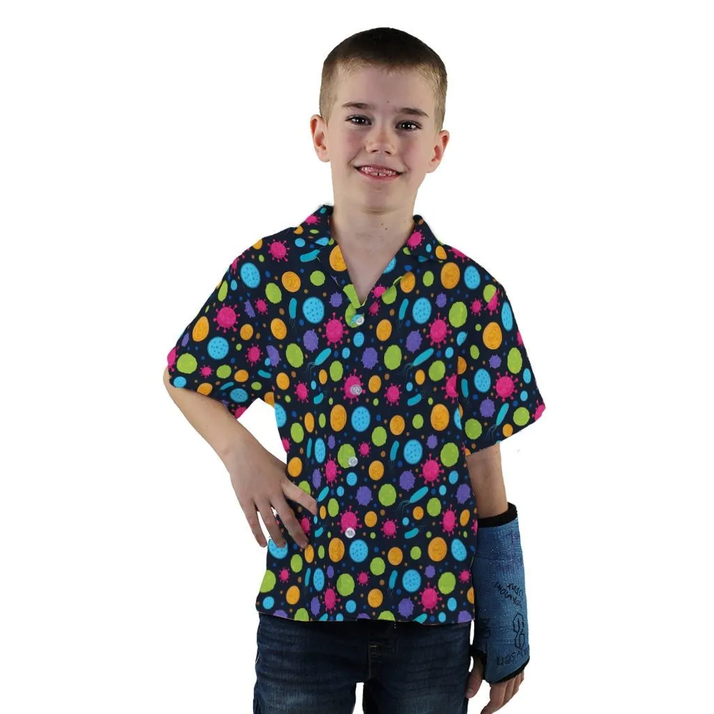 Science Microbiology Rainbow Navy Youth Hawaiian Shirt