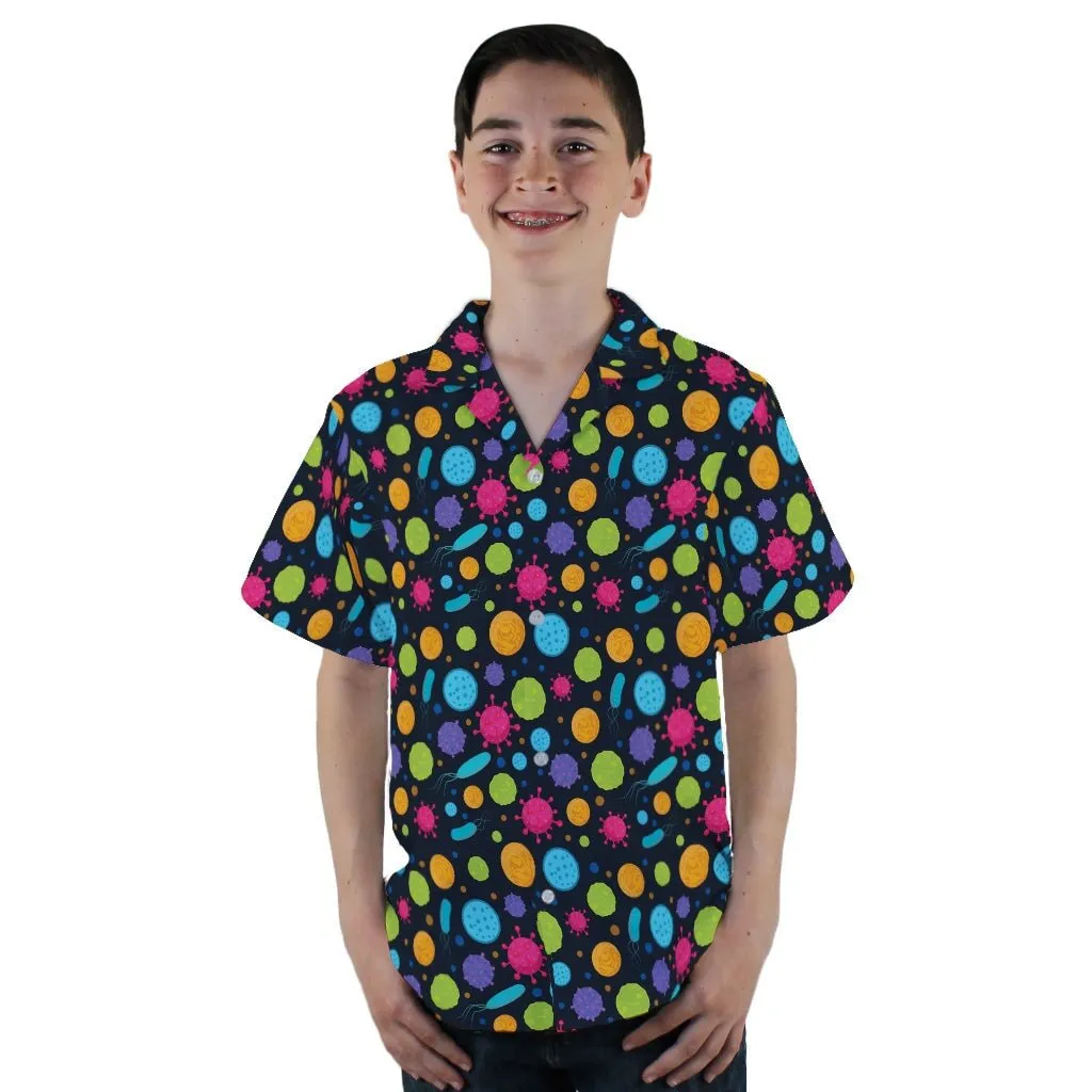 Science Microbiology Rainbow Navy Youth Hawaiian Shirt