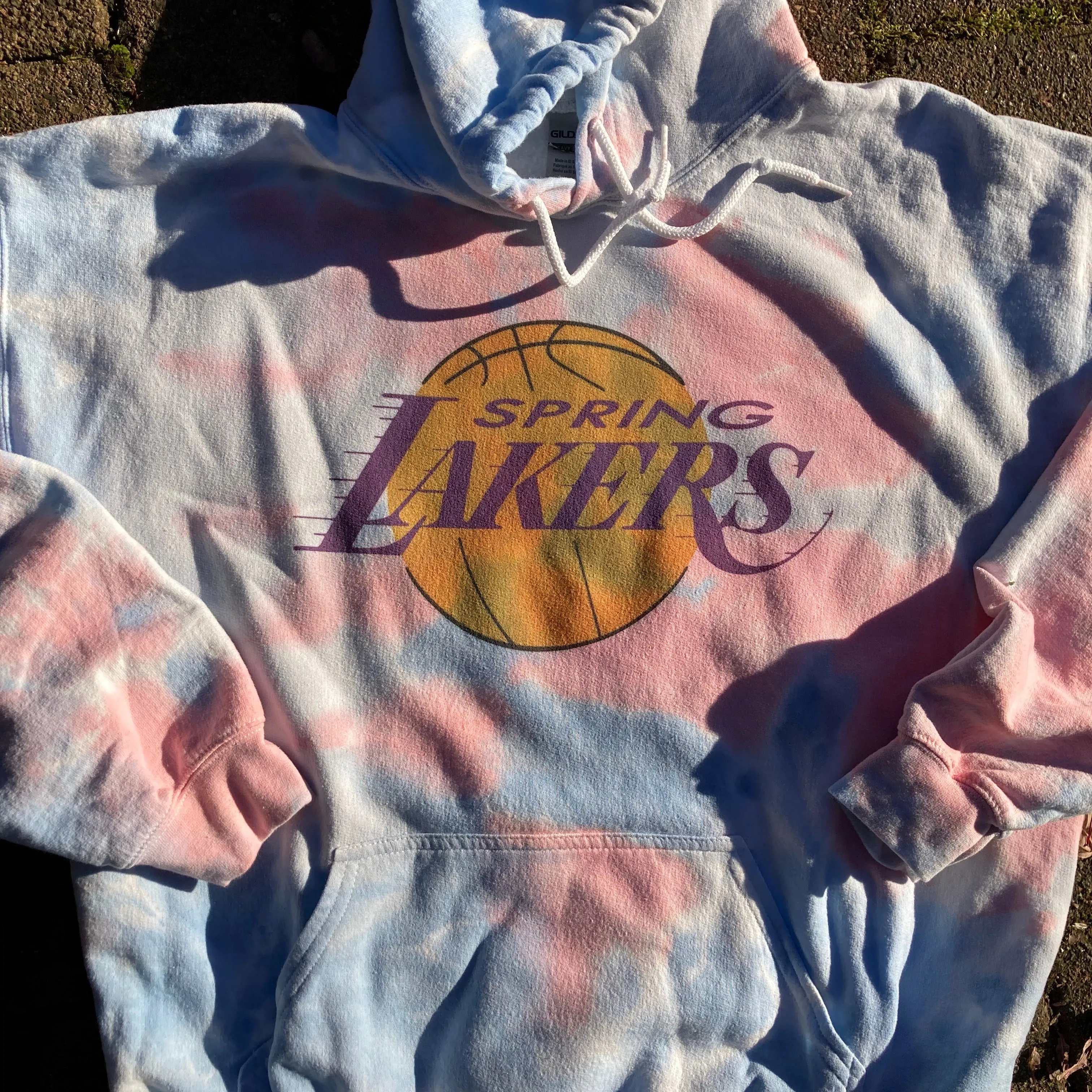 Spring Lakers "coral dream" tie dye hoodie