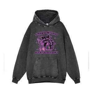 Strawberry Jams Funny Gunner Raccoon Print Hoodie