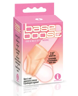 The 9's Base Boost Cock & Balls Sleeve - Natural