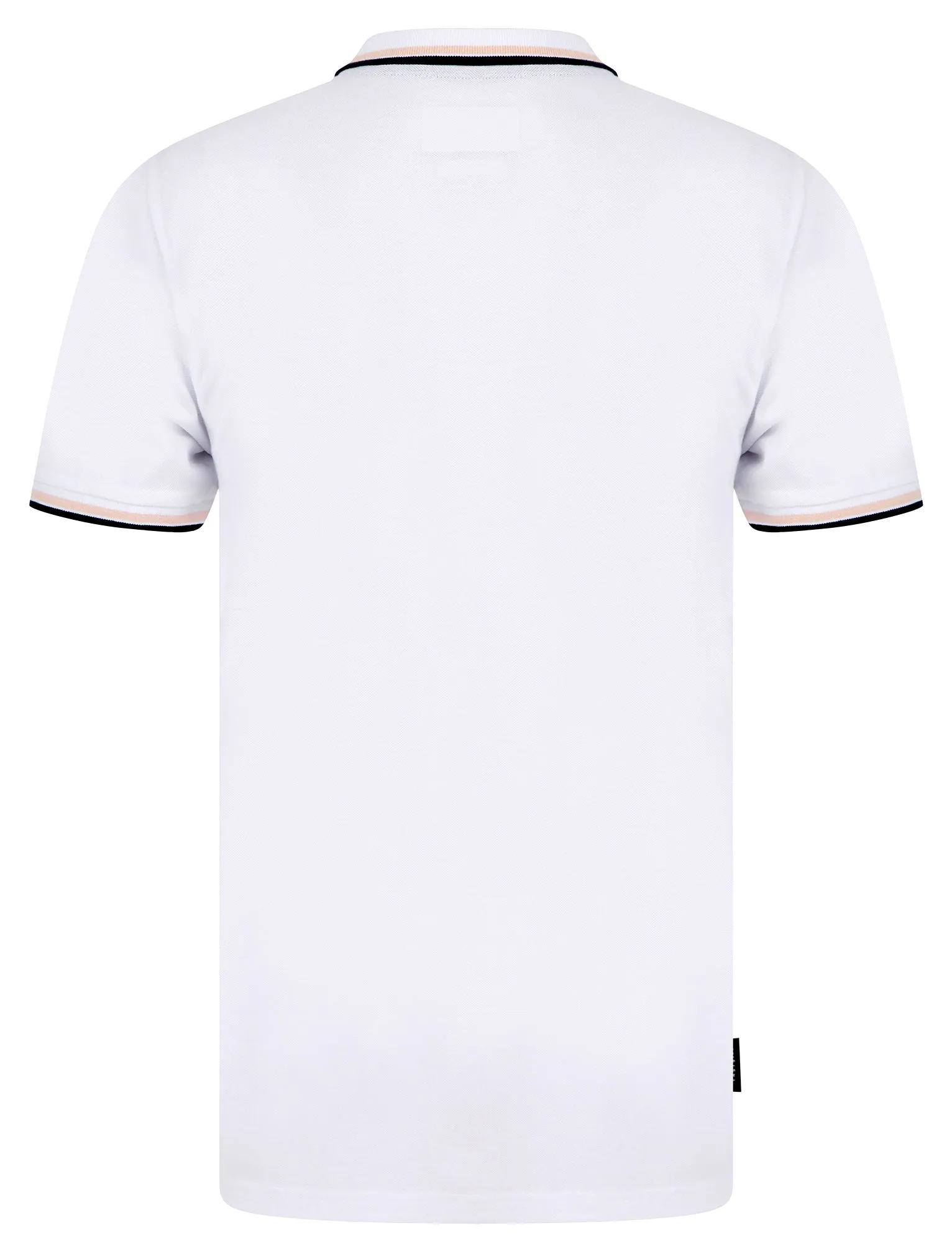 Thomas (2 Pack) Cotton Pique Polo Shirt in Bright White / Peach Whip - Kensington Eastside