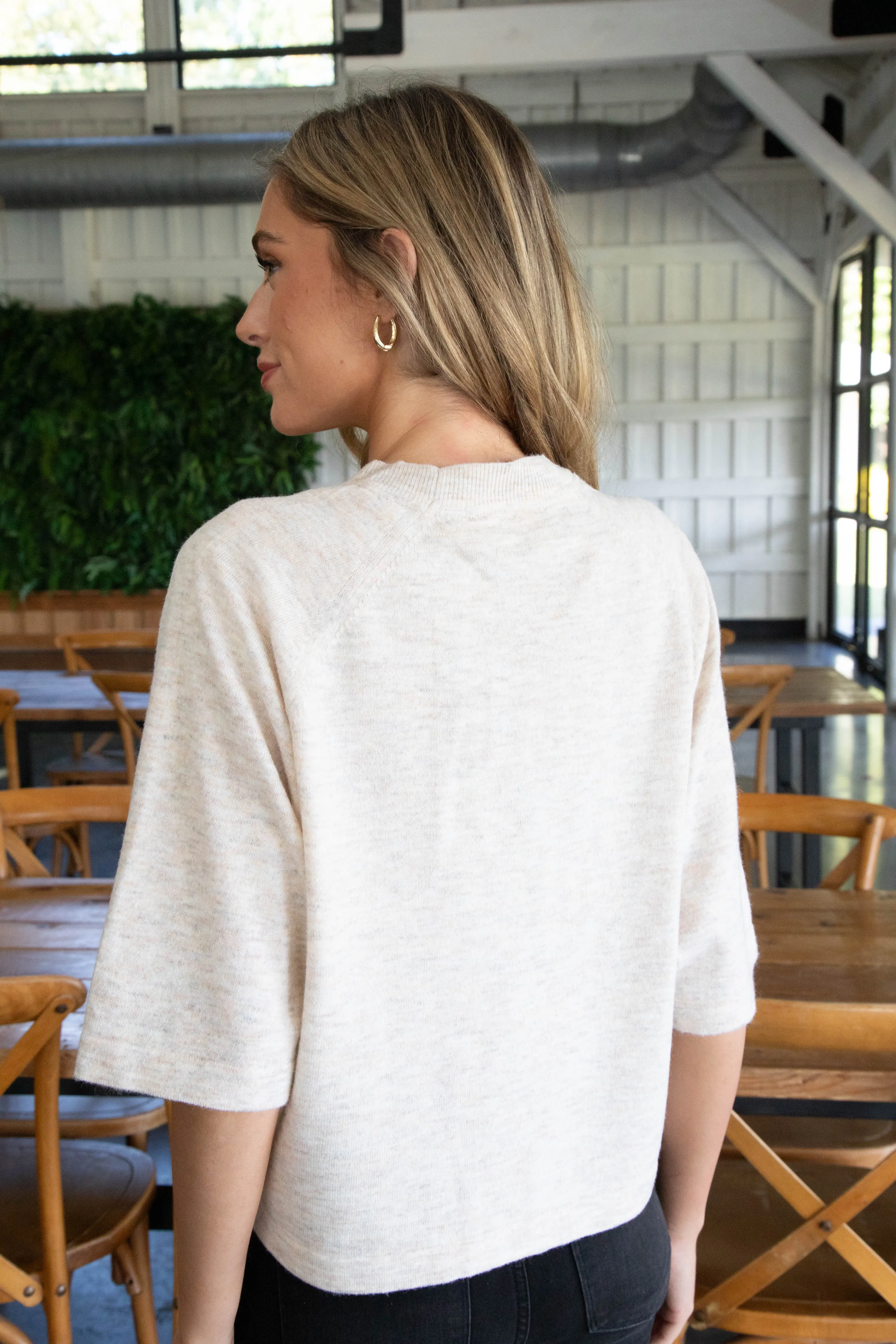 Ulla Raglan Sleeve Sweater, Natural | RD Style