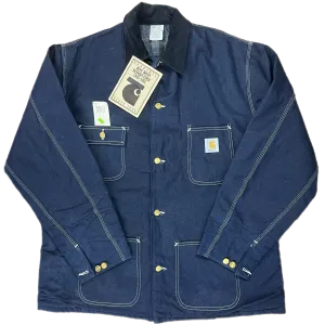 Vintage Carhartt Blue Denim "Blanket-Lined" Tall-Coat