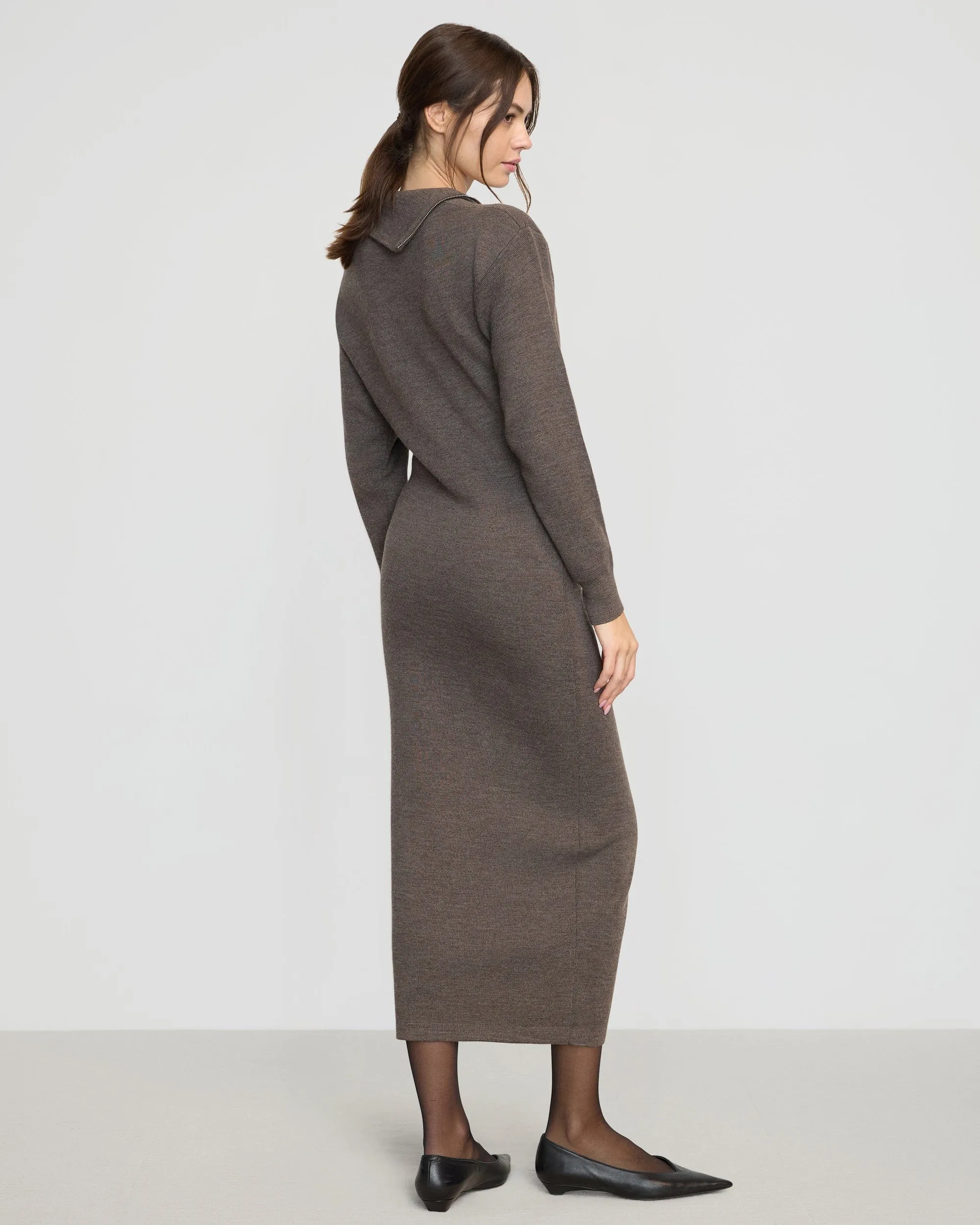 Yara Zipper Sweater Dress